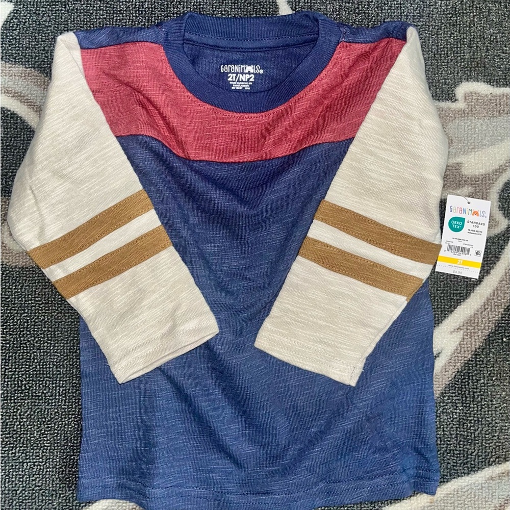 Color block Garanimals long sleeve tee.